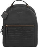 BURKELY CROCO CASSY BACKPACK Dames Leren Rugzak - Zwart, Verzenden, Nieuw