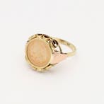 Ring - 14 karaat Geel goud, Roségoud - John Kennedy munt, Nieuw