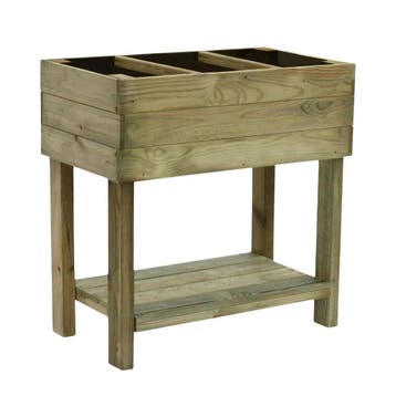 Verhoogde Moestuinbak met Worteldoek Grenen 80 x 40 cm, Tuin en Terras, Bloembakken en Plantenbakken, Verzenden, Nieuw, 30 tot 60 cm