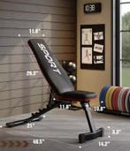 Opvouwbare Halterbank 5 Standen Full Body Fitnessbank, Verzenden, Nieuw