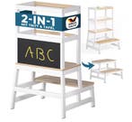 Speeltoren Leertoren Barn Wit Naturel grenenhout (Speelgoed), Verzenden, Nieuw