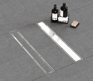 RVS Douchegoot 80 x 7 cm met Tegelflens en Tegelrooster, Ophalen of Verzenden, Nieuw, Rvs, Bad