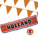 Oranje versiering buiten pakket 1x spandoek 70 x 300 cm + .., Ophalen of Verzenden, Nieuw