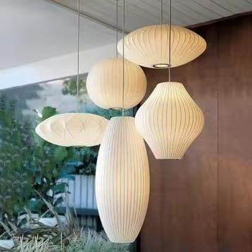 Moderne Zijde LED Hanglamp – Minimalistisch Design, Huis en Inrichting, Verzenden, Nieuw