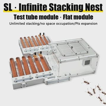 Ant Farm Nest SL256: 6-buizen 3D-geprint, oneindig stapelbaa, Dieren en Toebehoren