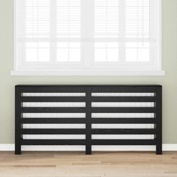 vidaXL Radiatorafdekking Zwart eiken 175 x 20 x 82 cm, Verzenden, Nieuw