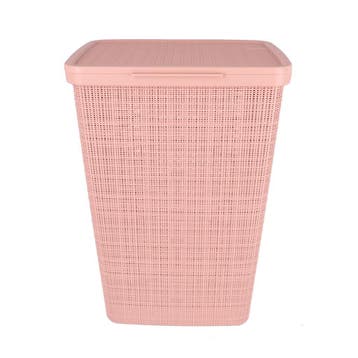 Curver Wasmand Met Deksel Jute-Look 58L Roze (Overige), Verzenden, Nieuw