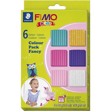 FIMO® Kids Boetseerklei, extra kleuren, 6x42 gr/ 1 doos, Nieuw