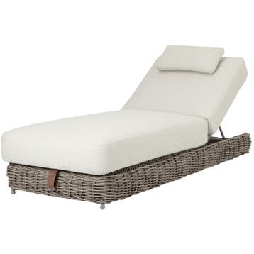 Yate ligbed grijs wicker | soft grey mixed weave kussens, Tuin en Terras, Ligbedden, Ophalen of Verzenden, Nieuw, Wicker