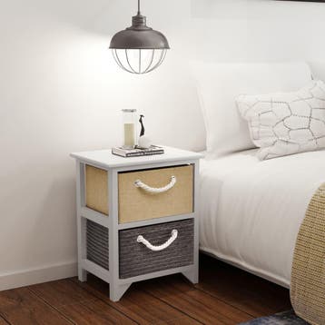 vidaXL Nachtkastjes 2 st hout, Minder dan 45 cm, Verzenden, Nieuw, Minder dan 55 cm