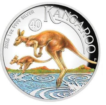 Australië. 1 Dollar 2026 Kangaroo, 1 oz Silver coin, n Ag