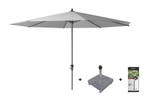 Platinum Riva stokparasol 3.5 m. rond - Light Grey met voet, Tuin en Terras, Tuinsets en Loungesets, Verzenden, Nieuw, Overige materialen