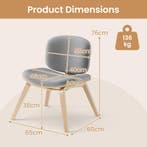 LIVSK Accentstoel - Ergonomisch Design met Gebogen Rugleunin, Verzenden, Nieuw
