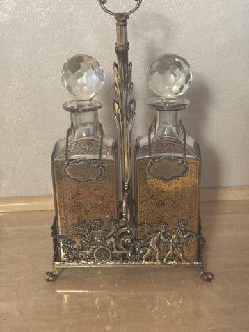 sculptuur, Set Tantalus porta liquori del 1899 - 40 cm -