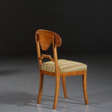 6 Blonde Biedermeier stoelen incl stof fering naar keus  iNo, Antiek en Kunst, Ophalen of Verzenden