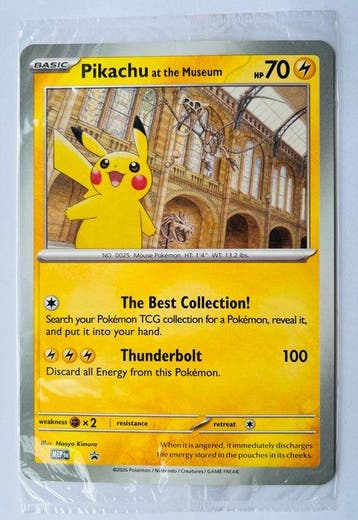 Pokémon Verzegelde kaart - Pikachu at the Museum - 30th, Nieuw