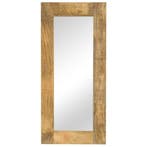 Grote spiegel - mangohout 50x110cm | retourdeal 80% korting, Huis en Inrichting, Woonaccessoires | Spiegels, Gebruikt, 100 tot 150 cm