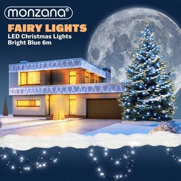 LED Kerstverlichting Blauw 6m 100 LEDs  incl Timer, Verzenden, Nieuw
