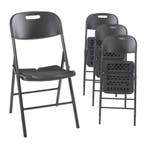 Klapstoel Ljusnarsberg set van 4 tuinstoelen 87x46x53 cm zwa, Huis en Inrichting, Stoelen, Verzenden, Nieuw