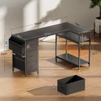 Bureau - Computertafel - Computerbureau - 140x78 cm - Zwart, Huis en Inrichting, Bureaus, Verzenden, Zo goed als nieuw