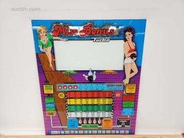 Originele frontplaat van bingo- en spelautomaat...., Nieuw