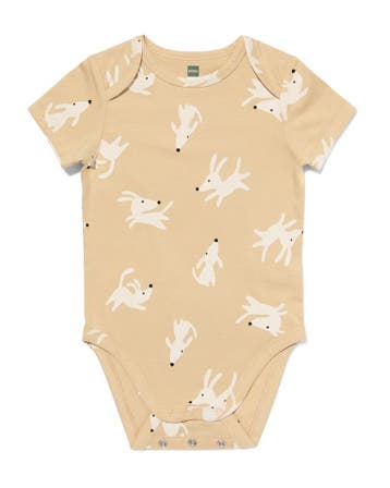 HEMA Baby meegroeiromper honden naturel, Verzenden, Nieuw