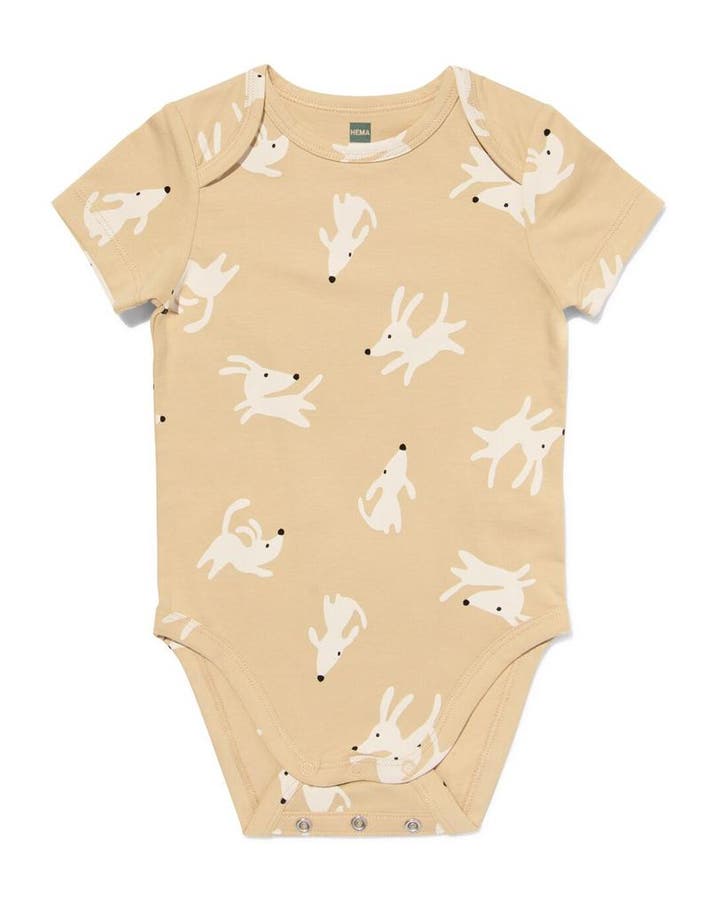 HEMA Baby meegroeiromper honden naturel, Kinderen en Baby's, Babykleding | Overige, Nieuw, Verzenden