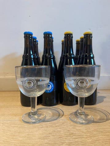 Westvleteren - VIII & XII met 2 glazen - 33cl - 12 flessen, Nieuw