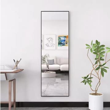 Make-up Vloerspiegel 165×60 cm met Zwart Aluminium Frame, Huis en Inrichting, Kasten | Overige, Verzenden, Nieuw