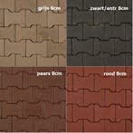 NIEUWE H-profiel betonklinkers grijs zwart rood paars H-klin, Nieuw, Beton, 10 m² of meer, Klinkers