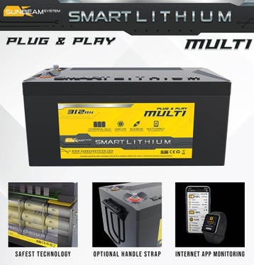 SUNBEAMsystem Smart Lithium Accu Plug & Play - 12v 312Ah MUL, Ophalen of Verzenden, Nieuw