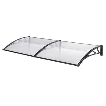 [en.casa] Deurluifel Mellerud afdak 240x100 cm transparant e, Verzenden, Nieuw