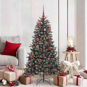 vidaXL Kunstkerstboom Groen 150 cm PVC en Plastic en Staal, Diversen, Verzenden, Nieuw