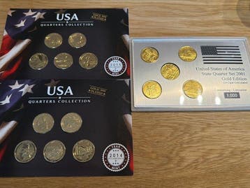 Verenigde Staten. 2001/2014/2015 Quarters Collection Mint