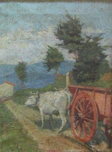 Raffaele De Grada (1885-1957), Attrib. - Paesaggio toscano, Antiek en Kunst