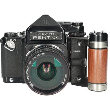 Asahi Pentax 6×7 MLU met SMC Pentax 67 45mm f/4 CM2571, Ophalen of Verzenden, Gebruikt, Pentax
