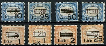 San Marino 1936/1943 - Postzegels van 1925/27, overschreven, Gestempeld