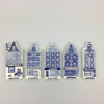 Magneet delftsblauw bloemenwinkel Amsterdam, Ophalen of Verzenden, Nieuw