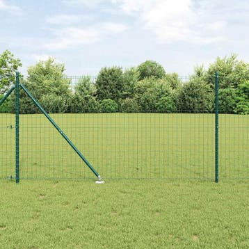 vidaXL Euro-hek met grondpennen 10 x 1,4 m PVC-Coated Staal, Verzenden, Nieuw, IJzer