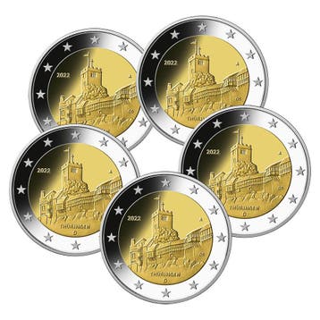 Duitsland 2 Euro Set Thüringen 2022, Postzegels en Munten, Verzenden