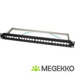 LogiLink NK4042 keystone patch paneel 19   24 modules zwart, Verzenden, Nieuw