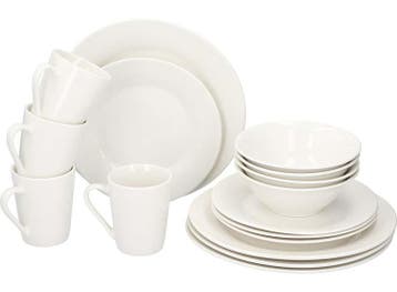 Alpina Serviesset 16-Delig - Servies voor 4 Personen - Wit, Verzenden, Nieuw