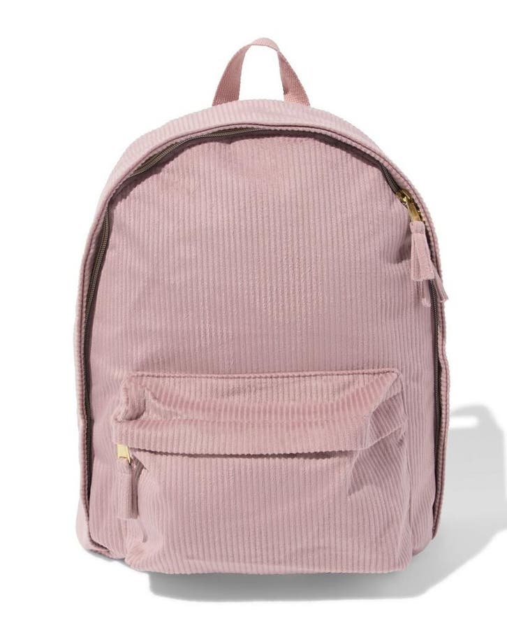 HEMA Sassy me schooltas 40x30x10cm rib roze, Diversen, Agenda's, Nieuw, Verzenden