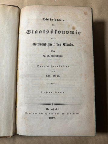 Pierre-Joseph Proudhon (1809–1865) / Karl Grün (translation)