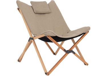 Bo-Camp Wembley - Relaxstoel - Luxe houten frame - Beige, Verzenden, Nieuw