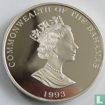 Bahamas 5 dollar 1993 (PROOF) Sailing ship, Postzegels en Munten, Munten | Amerika, Verzenden, Losse munt, Goud