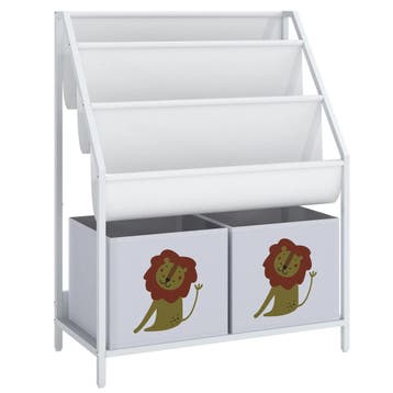 Kinderboekenkast Met 2 Open Vakken 3 Hangende Rekken 60 X 30, Verzenden, Nieuw