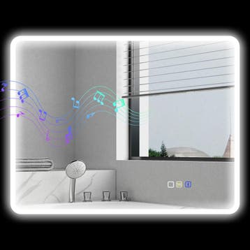 TRUUSK Badkamerspiegel LED Bluetooth 70 x 90 cm - Touchschak, Verzenden, Nieuw