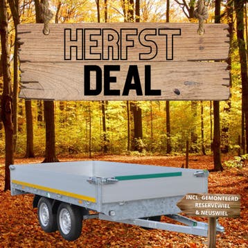 Herfst aanbieding! Plateauwagen - 310x160 cm - 750 kg bruto, Ophalen of Verzenden, Nieuw