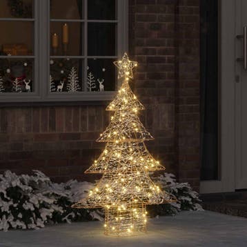 vidaXL Kerstboom met 120 LED Warmwit 120,5 cm PET, Diversen, Kerst, Verzenden, Nieuw